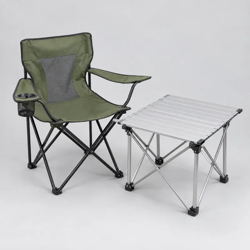 Camping chairs and tables — Similar product shown