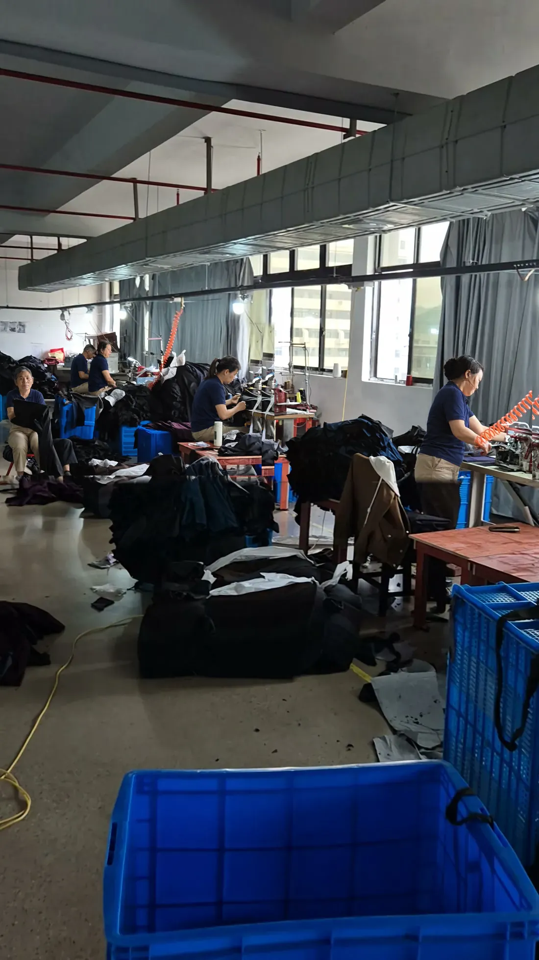 A real apparel production floor in China